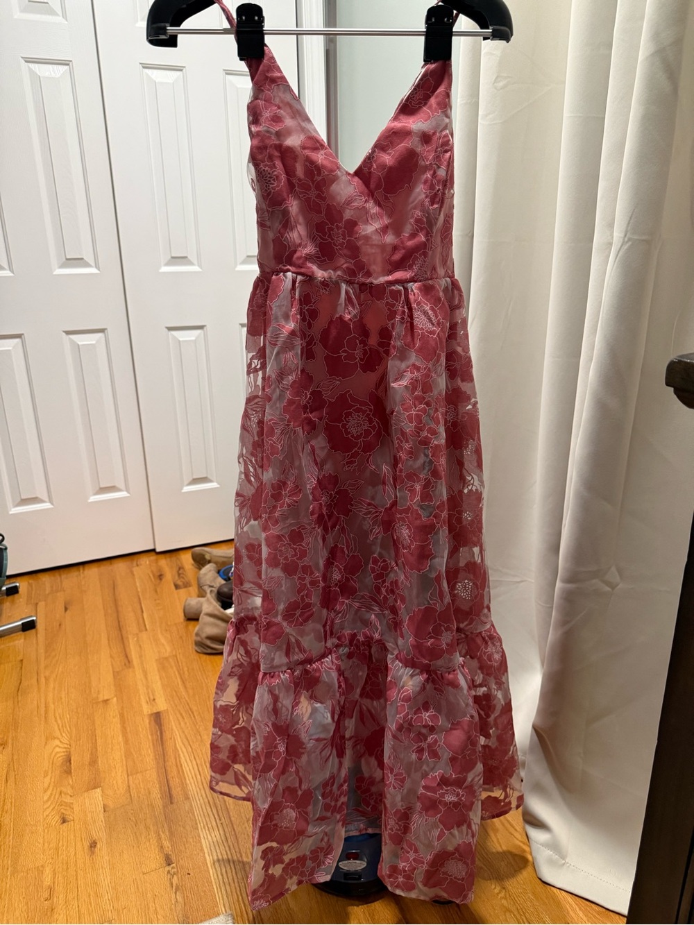 Lulus Pink Floral Cottagecore Dress NWT Romantic‎ Fairycore Garden Party XL